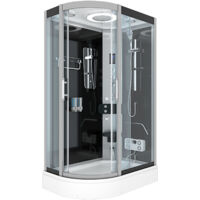 Duschkabine Komplettdusche Fertigdusche Dusche D60-73T1L 120x80 cm ohne 2K Scheiben Versiegelung