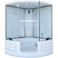 Dampfdusche Whirlpool Dusche Duschkabine K70-WS-TH-EC 150x150cm 2K Scheiben Versiegelung