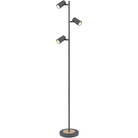 Globo - lámpara de pie - Robby - gris - metal - GU10 - 57910SG