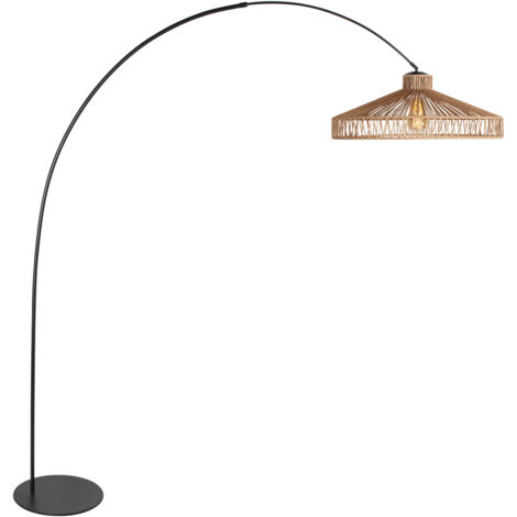 Anne Lighting - lámpara de pie - Curve - natural negro - metal (1/5)