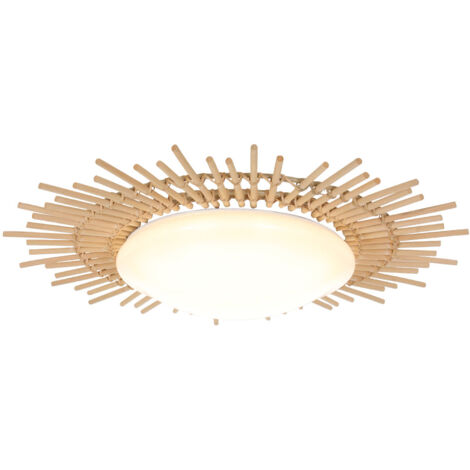 Sienna Aura Plafón decorativo empotrado Madera en blanco, Plástico mate (1/5)