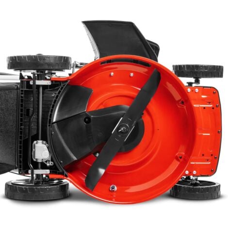 Rasenmäher Benzin 224cc 7,5 PS, Elektrostart 4-Takt-Selbstfahrer, 530mm zweischneidiges Stahlmesser 21", einstellbare Schnitthöhe und 65L Korbvolumen - Greencut GLM880XE
