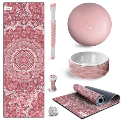 Yoga Zubehör Set 6 Rosa KITWELL600 FITFIU FITNESS