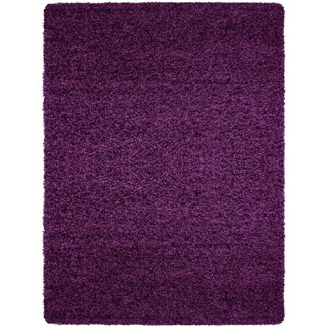Tapis Shaggy Uni Poils Longs Tapis Salon Chambre Couloir (Violet - 300x400cm) (1/5)