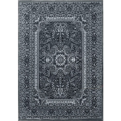 Tapis Salon Chambre Oriental Marocain Classique MARRAKESH (Gris - 120x170cm)