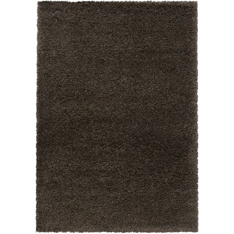 Tapis Salon Shaggy Poils Longs Fibre Doux MOELLEUX (Marron - 280x370cm) (1/5)