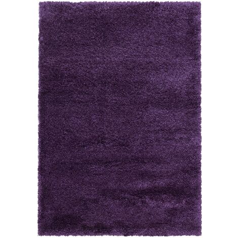 Tapis Salon Shaggy Poils Longs Fibre Doux MOELLEUX (Violet - 80x250cm) (1/5)