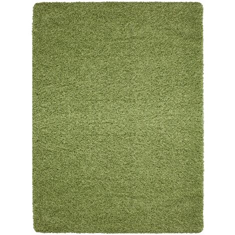 Tapis Shaggy Uni Poils Longs Tapis Salon Chambre Couloir (Vert - 300x400cm)