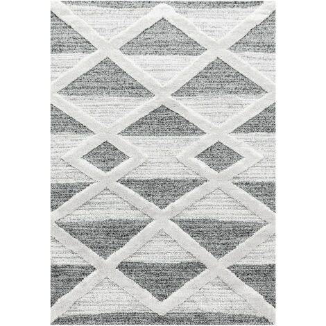 Tapis en relief Berbère TIZAS Crème et Gris (280x370cm) (1/5)