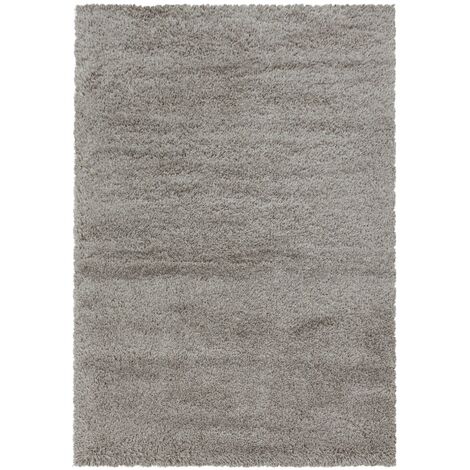 Tapis Salon Shaggy Poils Longs Fibre Doux MOELLEUX (Greige - 240x340cm) (1/5)