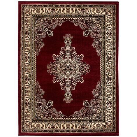 Tapis oriental classique rouge 200x290cm – 100% polypropylène – Jute antidérapant – Hauteur de fils 12mm – Densité 2500g/m² – Marrakesh