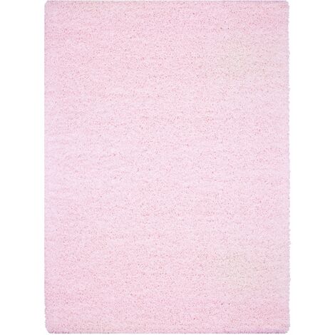 Tapis Shaggy Uni Poils Longs Tapis Salon Chambre Couloir (Rose - 240x340cm) (1/5)