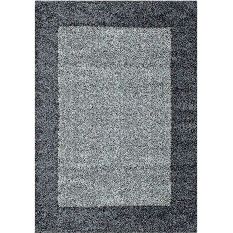 Tapis Shaggy Poils Longs Bicolore (Gris - 300x400cm) (1/5)