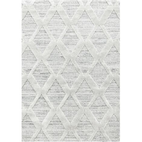 Tapis en relief Berbère ESMIYA Crème (140x200cm)