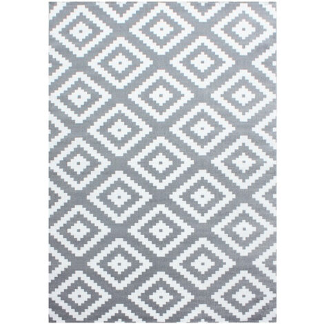 SCANDINAVE Tapis Nordic à Losanges (Gris - 200x290cm) (1/5)