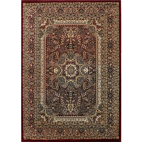 Tapis Salon Chambre Oriental Marocain Classique MARRAKESH (Rouge - 120x170cm)