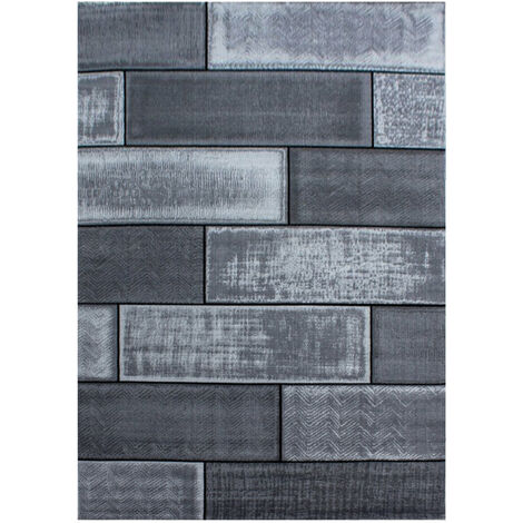 MUR - Tapis à motifs Mur en Briques - Gris (80x150cm) (1/5)