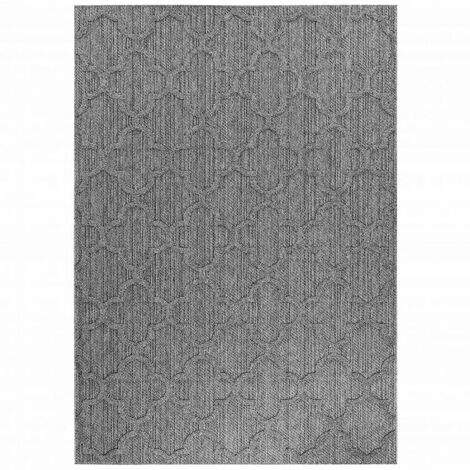 Tapis Salon Aspect Jute Boheme Relief Alhambra sobre et naturelle (Gris Naturel - 240x340cm) (1/5)