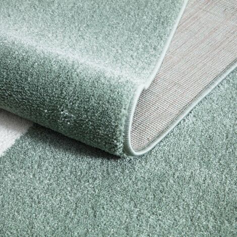 Tapis pour chambre d'enfant Motif Ours Blanc (Vert et Blanc - 120x160cm)