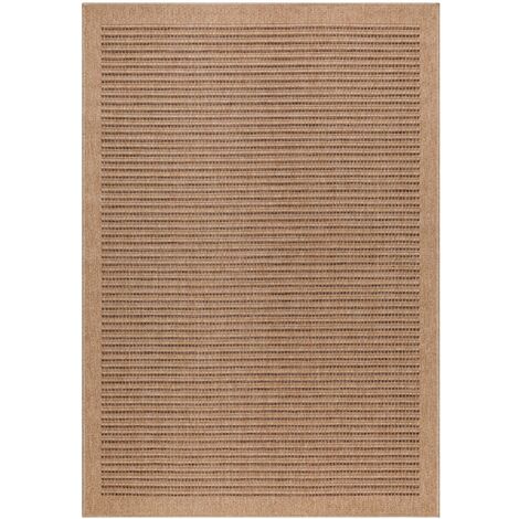 Naturel – Tapis shaggy aspect jute 80x250cm – 100% polypropylène – Tissé plat 3mm – Densité 1400g/m² – Convient intérieur et extérieur (1/5)