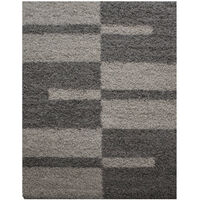 Tapis Salon Chambre Shaggy Motifs Géométrique - ROMA (Marron - 200x290cm)