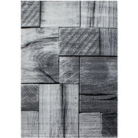 PARQUET - Tapis a effet parquet en bois - Nuance de Gris (200x290cm)