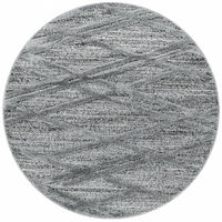 Tapis Rond en relief Berbère ASIMA Gris (120x120cm)
