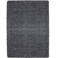 Tapis Shaggy Uni Poils Longs Tapis Salon Chambre Couloir (Anthracite - 300x400cm)