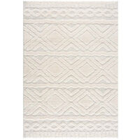 AMORE 02 - Tapis à poils longs et relief crème 200x290cm