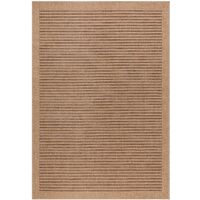 Tapis de salon Naturel aspect jute Beige et Noir 200x290cm