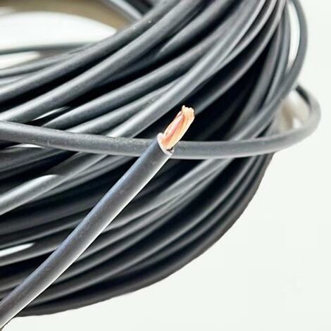 4m Batteriekabel Aderleitung 10 mm² H07V-K Stromkabel Kabel schwarz