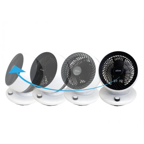 Ventilatore da tavolo Ulisem, piccolo, ricaricabile tramite USB, 3 velocità, potente, portatile, adatto per camera da letto e casa