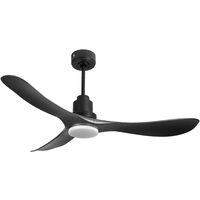 Ventilatore da soffitto Reversibile Termostato Dimmabile Wifi Motore CC Tetti inclinati Telecomando Luce a tre toni Hypersilence Memoria PURLINE TiomanD132C04LED64622