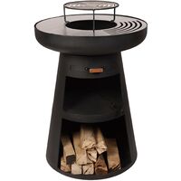 Barbecue rotondo con piastra e griglia in acciaio PURLINE EFP55RB