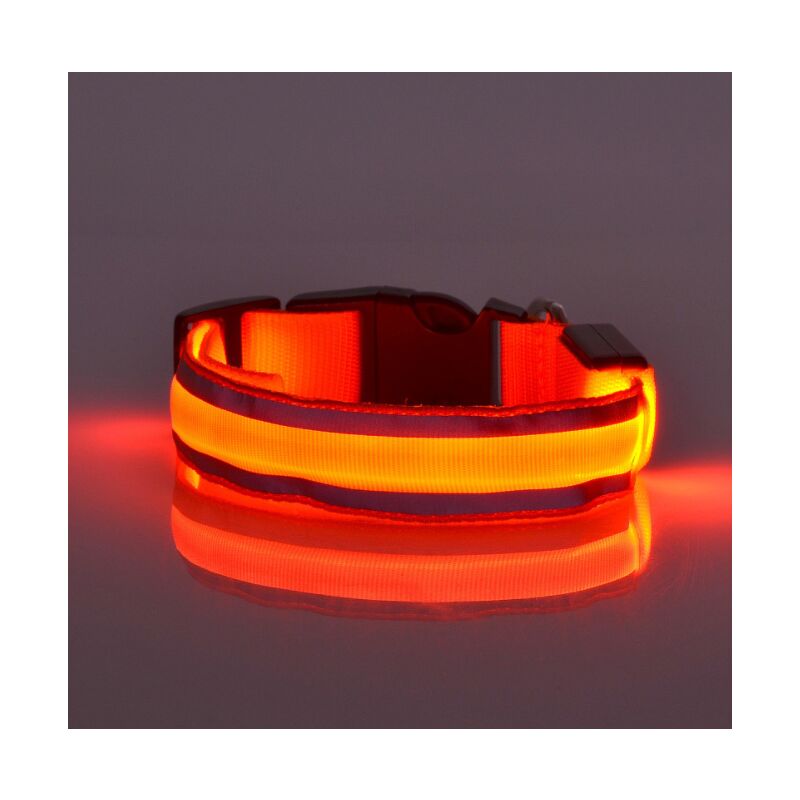 LED Sicherheitsband 2x Reflektierendes Armband Halsband Leuchthalsband Reflektor 