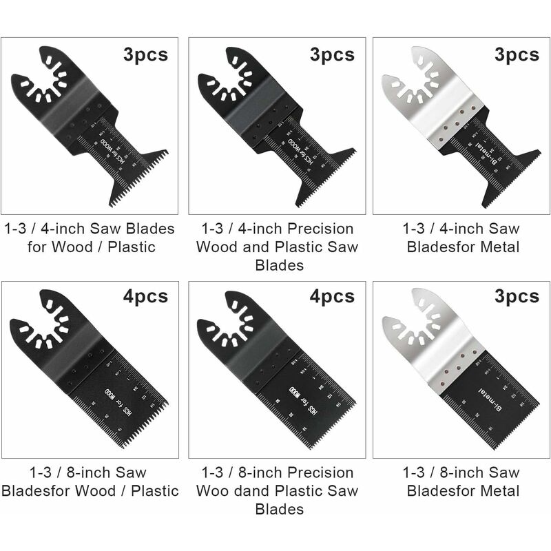 FEIN 4Pcs Sägeblätter Bimetall Oszillierend Werkzeug Für Fein Multimaster Set Kit 