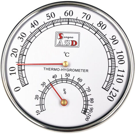 1 X Thermometer Hygrometer Werkstätten Innen Analog Haushalt Temperatur °C/°F 