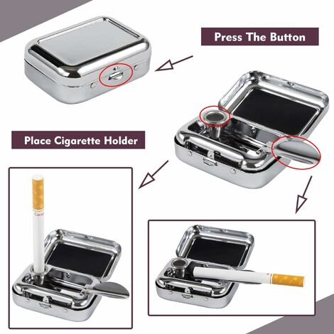 Schlüsselanhänger Zigarettenaschenbecher für Outdoor-Reisen Tomedeks Mini tragbarer Taschenaschenbecher 