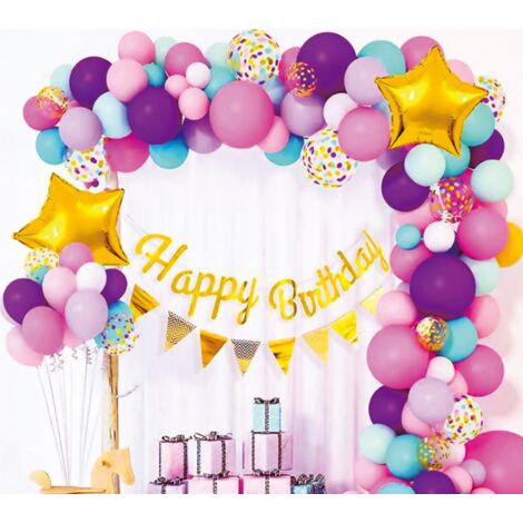80 Stück Luftballons Geburtstag Set,Geburtstagsdeko Grün Weiß Gold mit Happy Birthday Deko,luftballon girlande als Party Deko.
