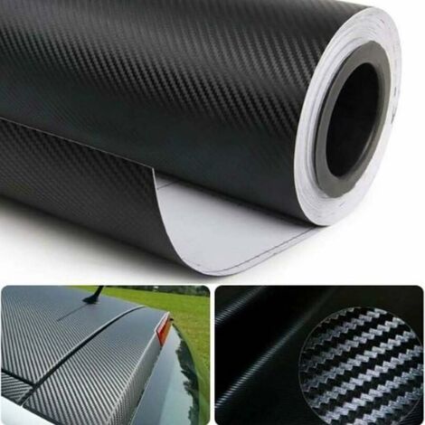 Kohlefaser-Aufkleberfolie, 3D-Carbonfaser-Automobilverpackungsfolie,  selbstklebende Autotürschwellenschutzfolie, 30 cm x 152 cm