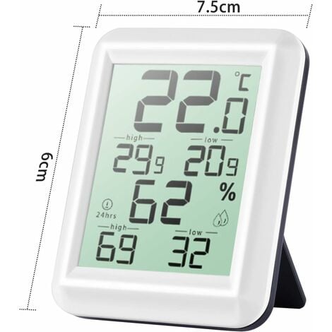 Mini-Innenthermometer, Triomphe Innen-Hygrometer mit hoher Genauigkeit, ℃/℉  umschaltbar, zur Erkennung von Luftfeuchtigkeit und