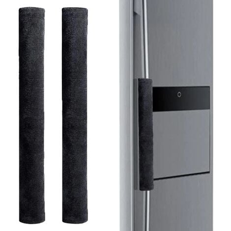 Kühlschrank-Türgriff-Abdeckung – Set mit 2 waschbaren  Samt-Kühlschrank-Griff-Abdeckungen – 2 Stück Küchengeräte-Griff-Handschuhe