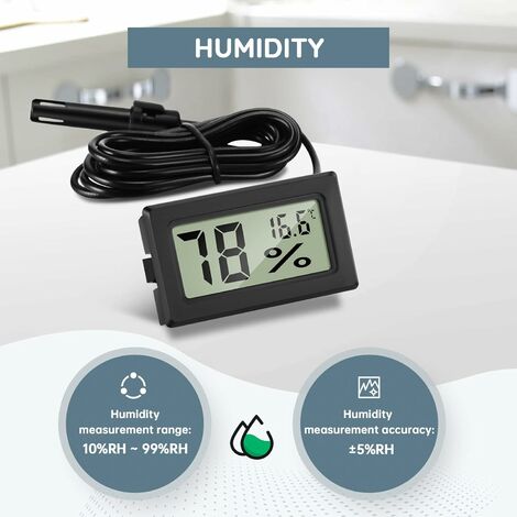 ladacea,3 Stück Digitales Thermometer Hygrometer mit externen