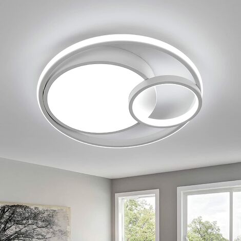 Deckenlampe Esszimmer Deckenleuchte Weiß Schlafzimmer Wohnzimmer Für Modernes Büro Design Rund LED 6000K Kaltweiß