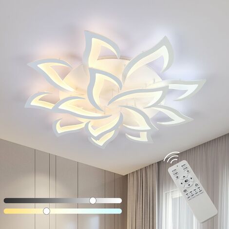 BRILLIANT Lampe Edna LED Deckenleuchte 50cm weiß/chrom 1x 32W LED integriert,  (3125lm, 3000-6000K) Stufenlos dimmbar / Steuerbar über Fernbedienung