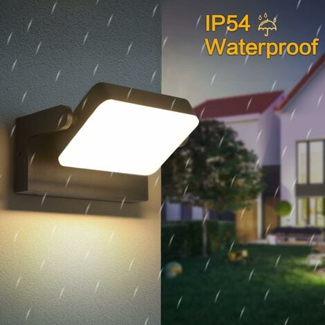 Außenwandleuchte Rotierend Wasserdicht IP65 LED Wandlampe Warmweiß 3000K  Für Eingang Korridor Hof Garten Terrasse Balkon Garage
