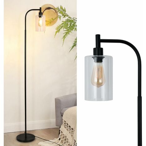 BRILLIANT Lampe Nori Standleuchte 1flg natur/weiß 1x A60, E27, 40W, geeignet  für Normallampen (nicht enthalten) Mit Fußschalter