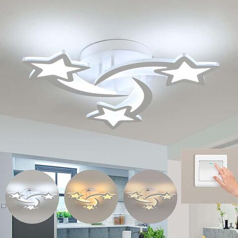 Moderne dimmbare LED Salon Büro für Esszimmer Schlafzimmer -DeckenlED Weißes Deckenlampe dimmbare -Form 3000k/4500k/6500K