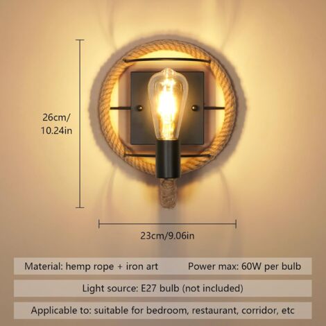 AIRTWESD E27 Industrie Wandleuchte - Steampunk Metallnetz Design Für Wohnzimmer & Café