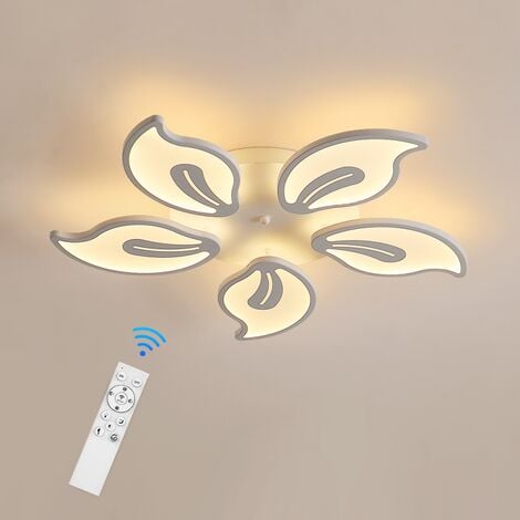 BRILLIANT Lampe, Barty LED Wand- und Deckenleuchte 48cm weiß/dunkelgrau, 1x  LED integriert, 30W LED integriert, (2900lm, 3000-6500K), Mit Fernbedienung  dimmbar
